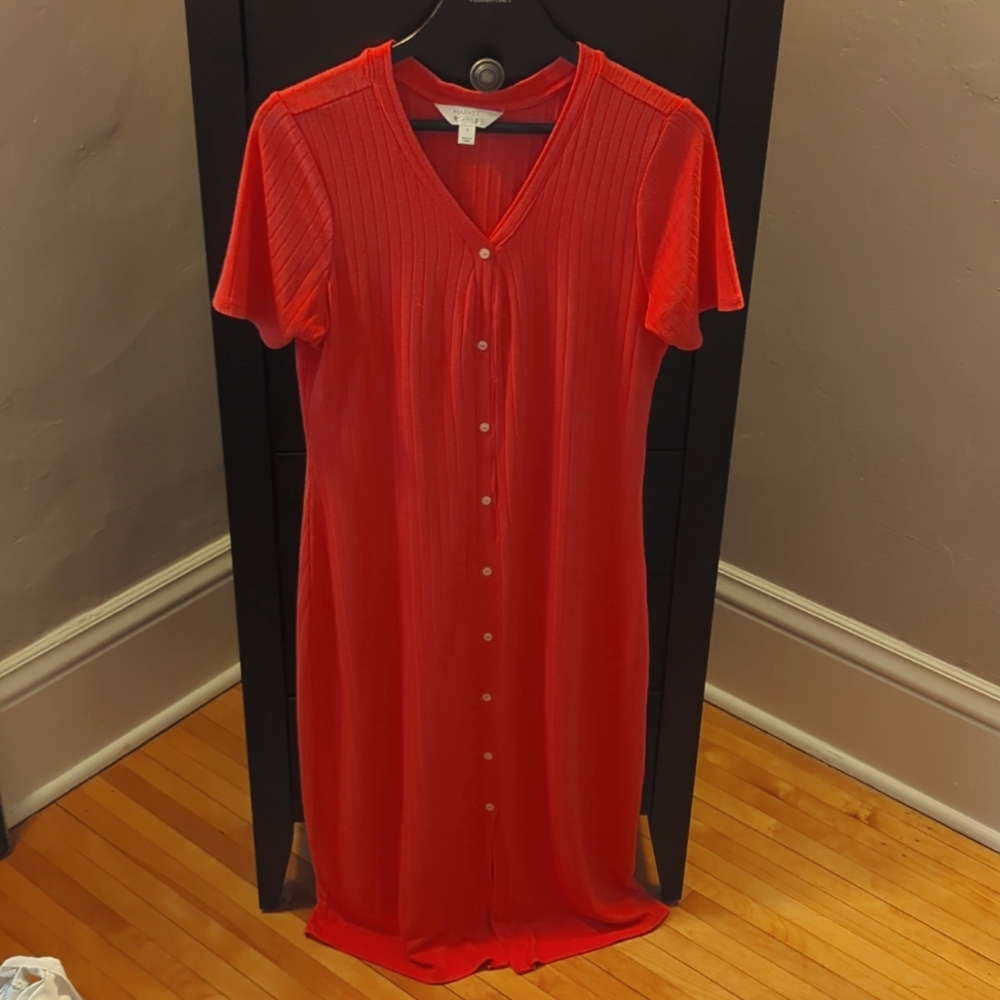 Market & Spruce Bright Salmon Maxi Dress